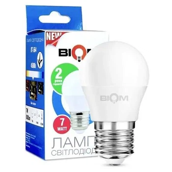Світлодіодна лед LED лампа 7W 7Вт Е27 4500К кулька G45 нейтральне біле денне світло