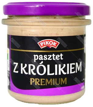 Паштет с мясом кролика PIKOK из свинины и курятины без глютена Pasztet z krolikiem Premium 130 г