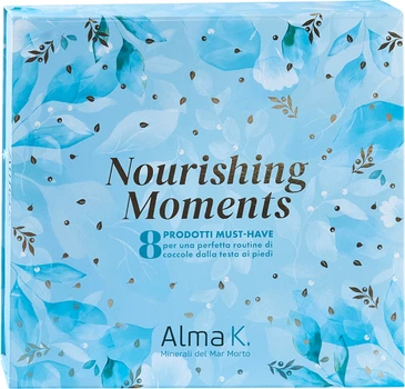 Набор косметики Alma K Nourishing Moments для волос, тела и лица, 8 средств (шампунь, кондиционер, соль, крем для душа, баттер, гель, маска, крем), подарочный