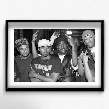 Постер в рамке old school N.W.A А4