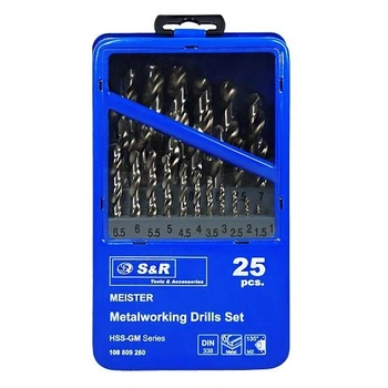 Набор сверл по металлу S&R Meister 25 шт (108809250)