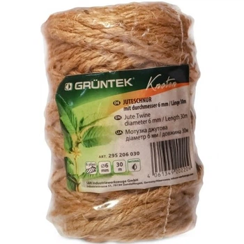 Шпагат джутовий GRUNTEK 6 мм х 30 м(295206030)