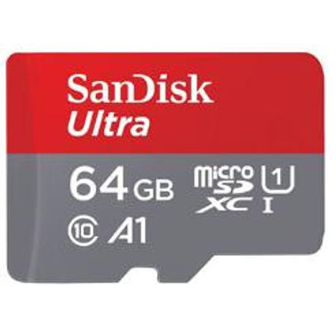 Карта памяти SanDisk 64GB A1 Ultra MicroSD UHS-I Class 10 (Up to 98 MB/s) (SDSQUNC-064G-ZS3MN)