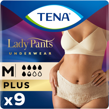 Majtki urologiczne Tena Lady Pants Plus Medium Beżowe 9 szt (7322540920772)