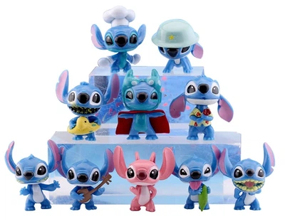 Лило и Стич коллекционные фигурки Набор игрушек Lilo and Stitch ПВХ Shantou 10 шт.