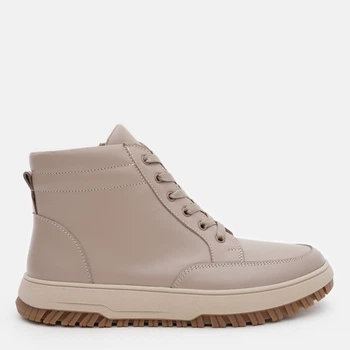 Женские зимние ботинки кожаные высокие PARADIZE SHOES B-2904 36 23.5 см Бежевые (ROZ6501020583)