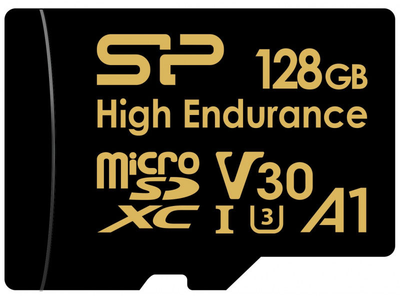 Карта памяти Silicon Power High Endurance microSDXC 128GB Class 10 UHS-I U3 A1 V30 + SD адаптер (SP128GBSTXDV3V1HSP)