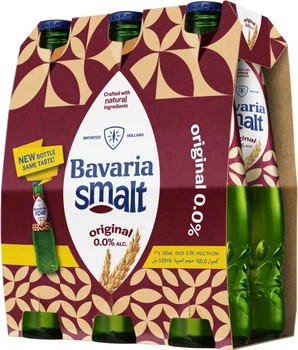Упаковка пива Bavaria Smalt original безалкогольне світле відфільтроване 0.0 % 0.33 л Мультипак x 6 шт. (8714800016971_8714800023399)