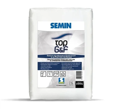 Шпаклевка готова SEMIN TOP G&F (для механического и ручного нанесения) мешок 25 кг