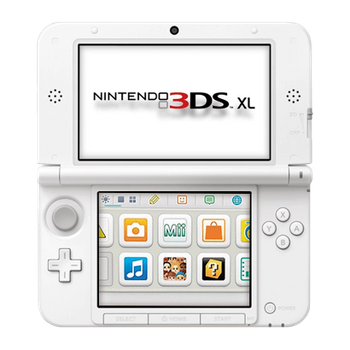 Консоль Nintendo 3DS XL Animal Crossing Limited Edition Модифицированная 32GB White + 10 Встроенных Игр Б/У