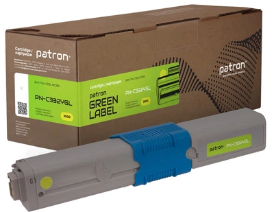 Тонер-картридж Patron Green Label Oki 46508733 Yellow (PN-C332YGL)