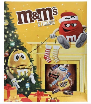 Подарунковий різдвяний M&M адвент-календар набір солодощів m&m's