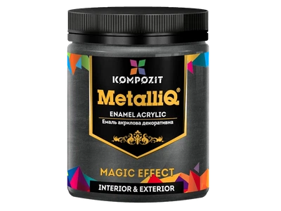 Емаль акрилова Kompozit METALLIQ перлина чорна 0,5 кг.