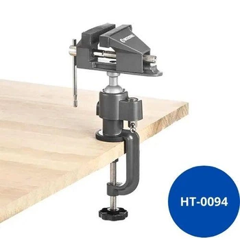 Профессиональные универсальные тиски INTERTOOL HT-0094 78 мм с поворотным шарниром 360° для мастерской и столярных работ