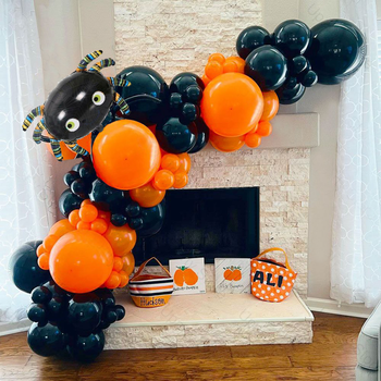 Арка Гирлянда Из Воздушных Шаров Паучек Хеллоуин ( 97 шаров) Halloween