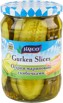 Огірки HAYCO Мариновані 580 мл (4823079006409)