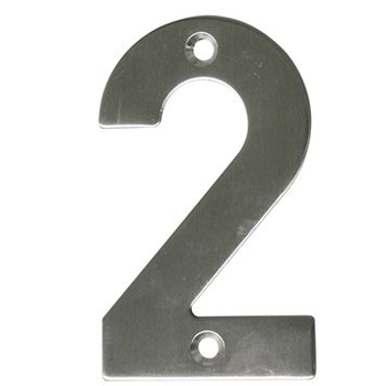 Номер на двери "2" AMIG нержавеющая сталь (6770)