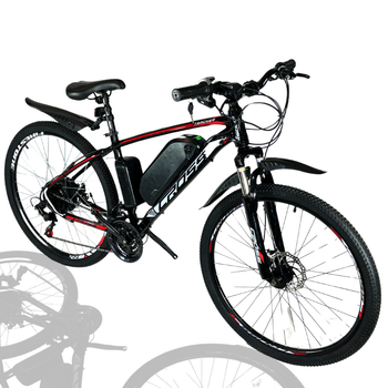 Велосипед з Е-комплектом 29" Cross Tracker 48 В 450Вт 12 Ah/ до 40-45 км запас ходу + ручка мотоциклетного типу з індикатором заряду та ключами.