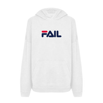 Худи с принтом ТiШОТКА Fail С юмором про Fila XXL Белый (1059226223)