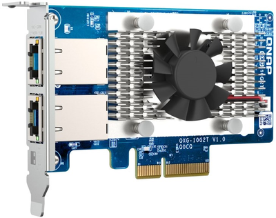 Мережева карта QNAP Dual-port 5-speed 10 GbE (RJ45) Network Expansion Card (QXG-10G2T)