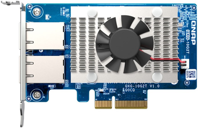 Мережева карта QNAP Dual-port 5-speed 10 GbE (RJ45) Network Expansion Card (QXG-10G2T)