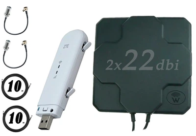Комплект интернета для 4G/LTE/3G с роутером ZTE MF79U + Антенна планшетная MIMO 2×22dbi Укр!