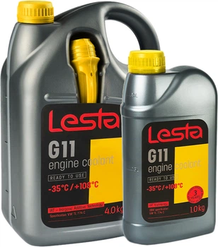 Набор Антифриз Lesta G11 готовый 4 кг Желтый + Антифриз Lesta G11 готовый 1 кг Желтый (LRY104)