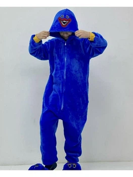 Пижама кигуруми Kigurumi для мальчика Poppy Playtime Huggy Wuggy Хагги Вагги Синий на рост 100-110 см (205542)