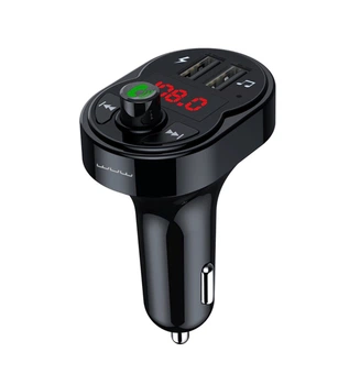 FM модулятор для автомобіля WUW-C203 5V/3,1A, 2×USB Black