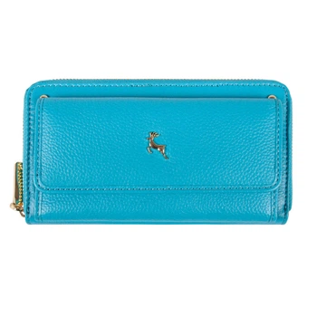 Женский кожаный кошелек Ashwood J54 Blue Atoll (Синий)
