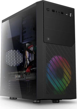 Корпус 2e Basis, Black, без бп, Mini Tower, для Micro atx / mini-ITX, 1x120 argb Fan, 191x358x361 мм, 2.3 кг (2e-rd850)