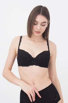 Бюстгальтер мереживний з формованою чашкою Giulia Camilla 1212/01N 85D Black-black