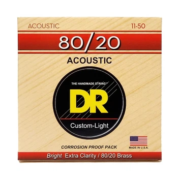 Струны для гитары DR Strings HI-BEAM Acoustic 80/20 Bronze - Custom Light (11-50) (HA-11)