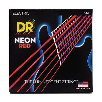 Струны для гитары DR Strings NEON Red Electric - Light Heavy (09-46) (NRE-9/46)