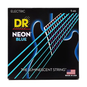 Струны для гитары DR Strings NEON Blue Electric - Light Heavy (09-46) (NBE-9/46)