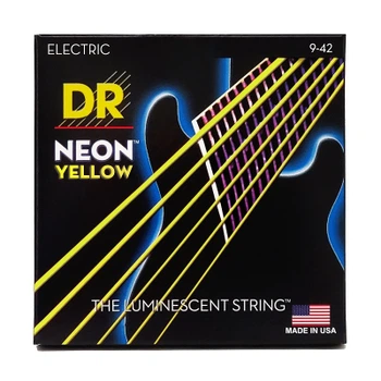 Струны для гитары DR Strings NEON Yellow Electric - Light (09-42) (NYE-9)