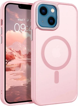 Противоударный чехол Space MagSafe iPhone 15 (матовый) Pink (37928-31)