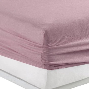 Простынь на резинке Kayra lux Трикотажная 90 х 200 см.+25 см Розовый