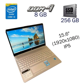 Ультабук HP 15-dw3033dx / 15.6" (1920x1080) IPS / Intel Core i3-1115G4 (2 (4) ядра по 3.0 - 4.1 GHz) / 8 GB DDR4 / 256 GB SSD / Intel UHD Graphics for 11th Generation / WebCam б/в