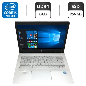 Ультрабук Б-класс HP Pavilion 14-bk091st / 14" (1366x768) TN / Intel Core i5-7200U (2 (4) ядра по 2.5 - 3.1 GHz) / 8 GB DDR4 / 256 GB SSD / Intel HD Graphics 620 / WebCam б/у