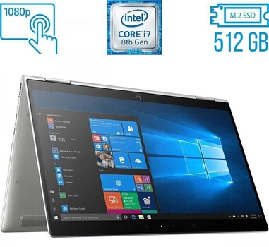Ноутбук-трансформер Б-класс HP EliteBook x360 1030 G3 / 13.3" (1920x1080) IPS Touch / Intel Core i7-8650U (4 (8) ядра по 1.9 - 4.2 GHz) / 8 GB DDR3 / 512 GB SSD M.2 / Intel UHD Graphics 620 / WebCam б/у