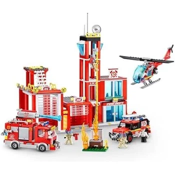 Конструктор для мальчиков "Пожарная станция" MAX Adventure Playset 933 элемента
