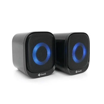 Колонки 2.0 Kisonli X3 USB 3.5mm 2x3Вт RGB подсветка 20Гц-20кГц