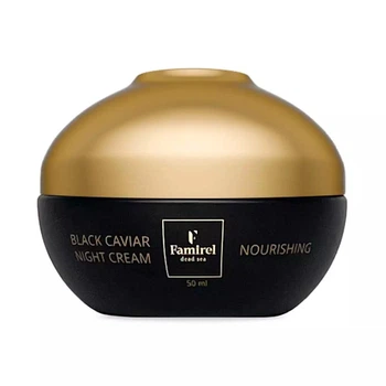 Питательный ночной крем Famirel c черной икрой Black Caviar, 50 мл (7290114086394)