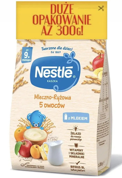 Молочна Рисова каша Nestle 5 фруктів, для дітей з 9 місяців