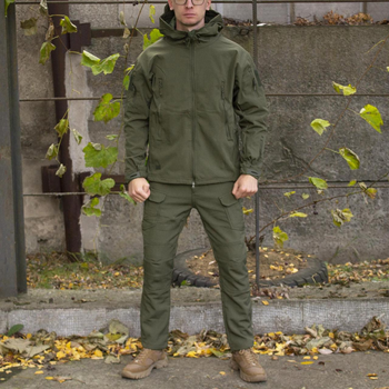 Костюм Софтшел Олива SoftShell на флисе 3XL