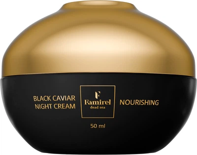 Ночной крем для лица Famirel Black Caviar Питательный с экстрактом черной икры 50 мл (7290114086394)