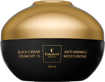 Увлажняющий крем Famirel Black Caviar SPF 15 против морщин с экстрактом черной икры 50 мл (7290114086363)