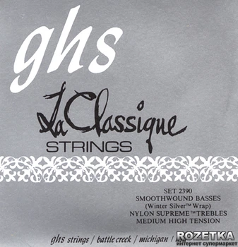 Струни для класичної гітари GHS La Classique Smoothwound Medium High Tension 29-40 (2390)