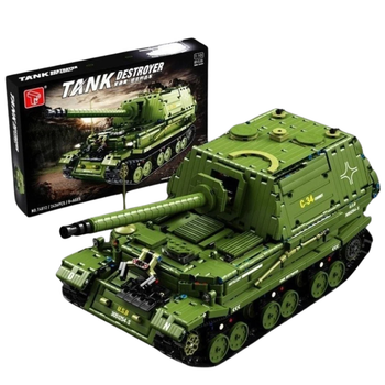 Конструктор детская игровая противотанковая самоходная установка T4012 на 2436 деталей